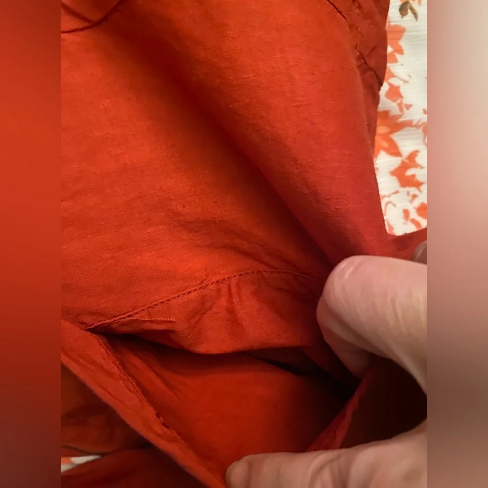 Eileen Fisher Red Linen Jacket - Picture 7 of 10